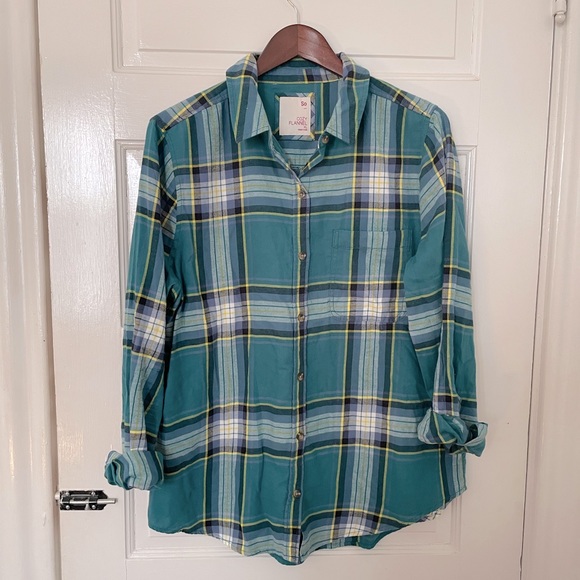 Womens So Button Front Flannel - Picture 1 of 5